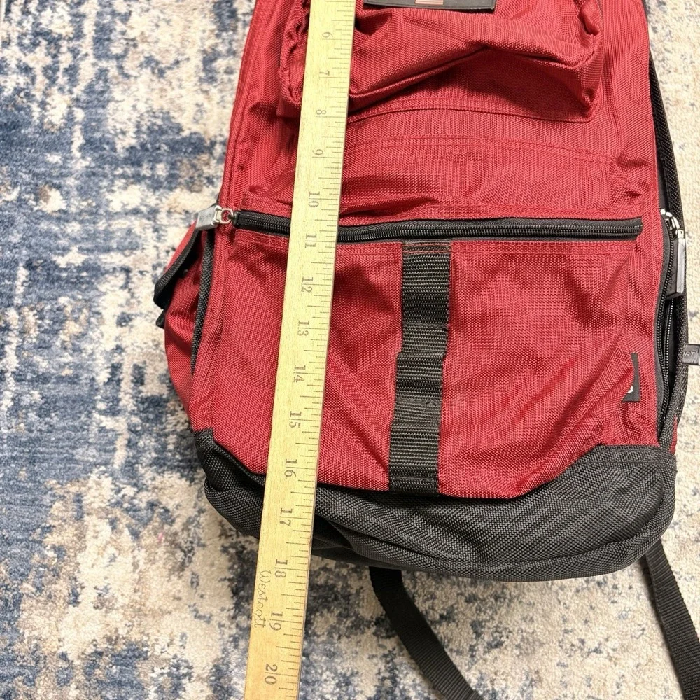 Vintage Polo Sport Ralph Lauren Red Backpack USA Flag Logo 90s Nylon